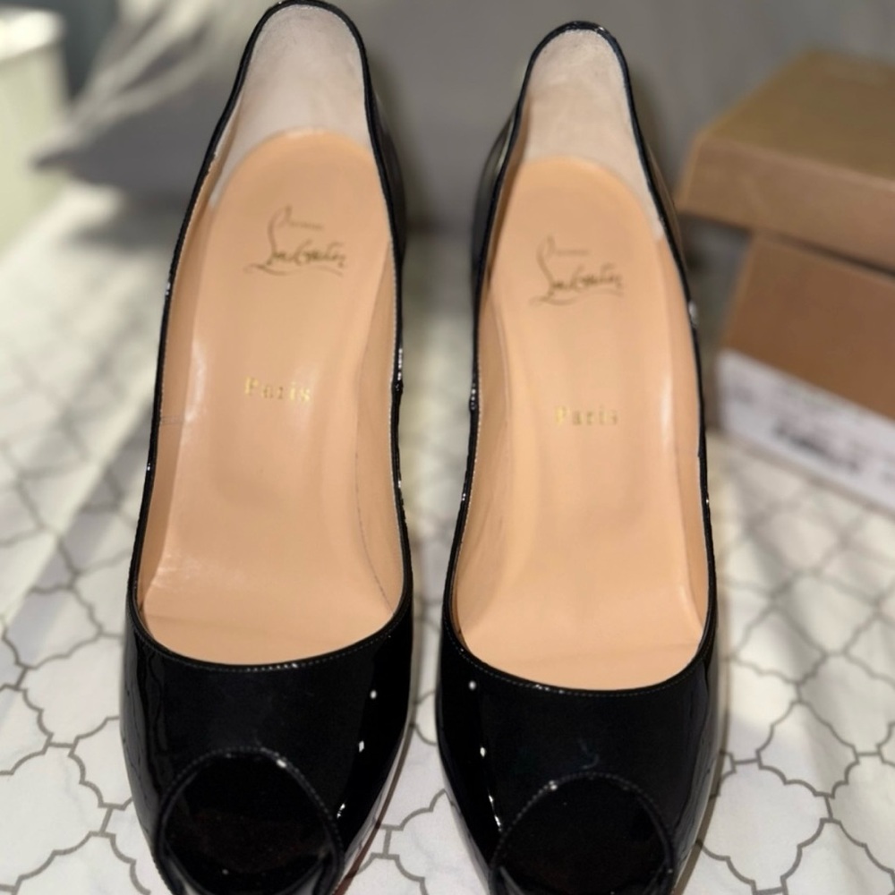 Christian Louboutin Black and Red Heels - Picture 4 of 6